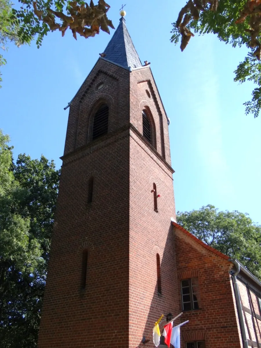 Photo showing: Rudna. Kościół św. Mikołaja pocz XVIII w wieża 1883