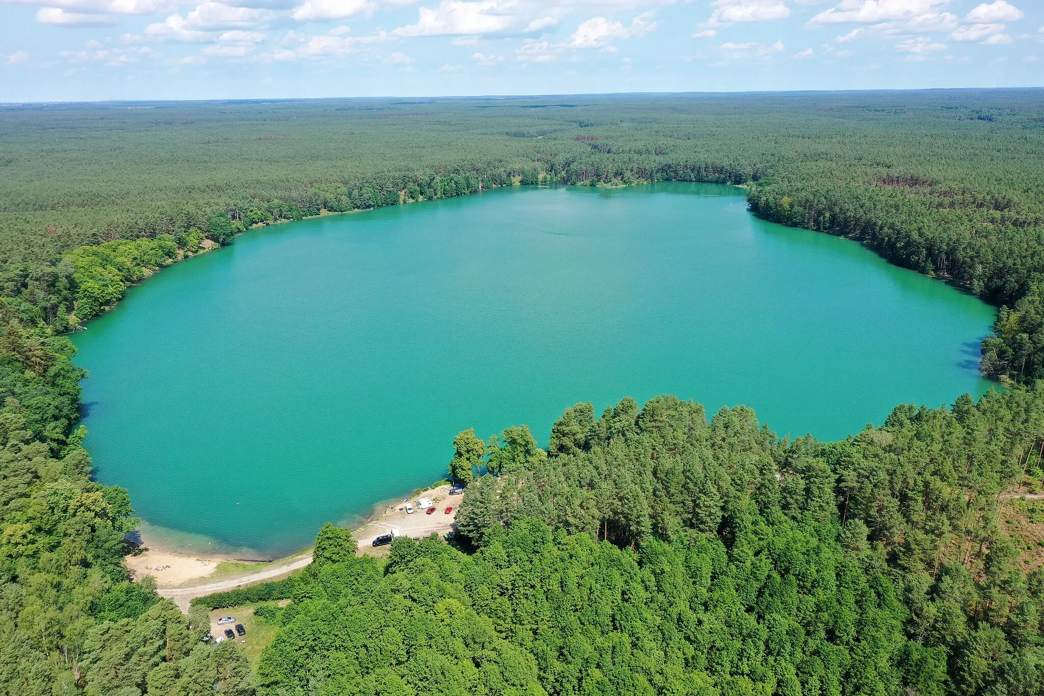 Photo showing: Jezioro Wielkie koło Witnicy widziane z powietrza