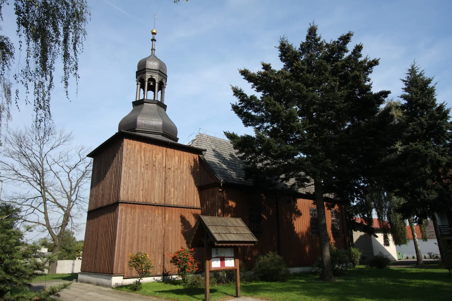 Photo showing: Obra, kościół cmentarny p.w. św. Walentego (dec. kaplica), drewn., 1719, XIX