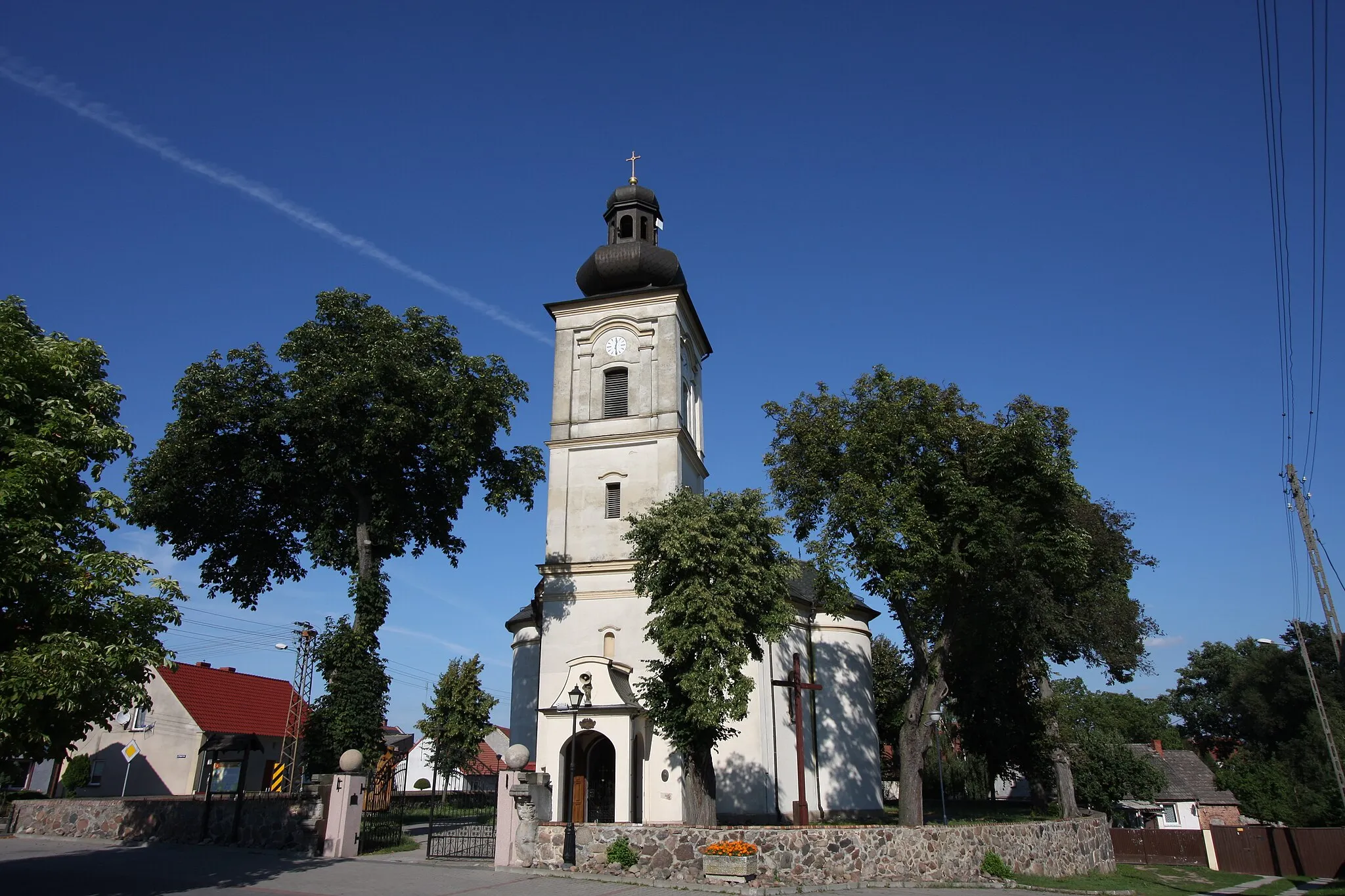 Photo showing: Nowe Kramsko, kościół par. p.w. Narodzenia NMP, mur., 1756-1769