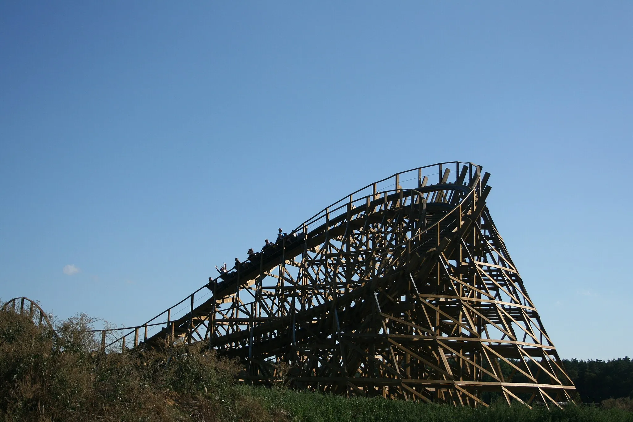 Photo showing: Roller coaster "Wilkołak" in Majaland Kownaty. August 2019