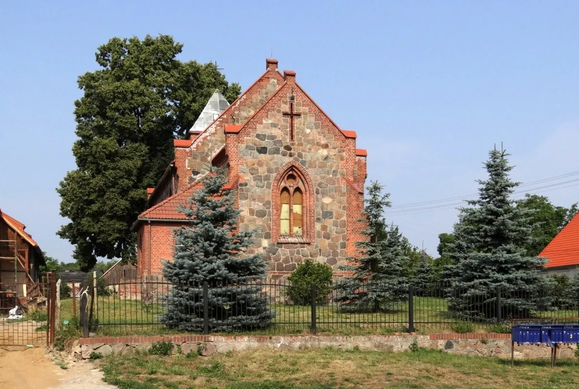 Photo showing: Grochowo. Kościół Podwyższenia Krzyża Świętego 1888.