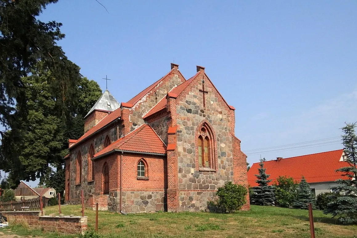 Photo showing: Grochowo. Kościół Podwyższenia Krzyża Świętego 1888.