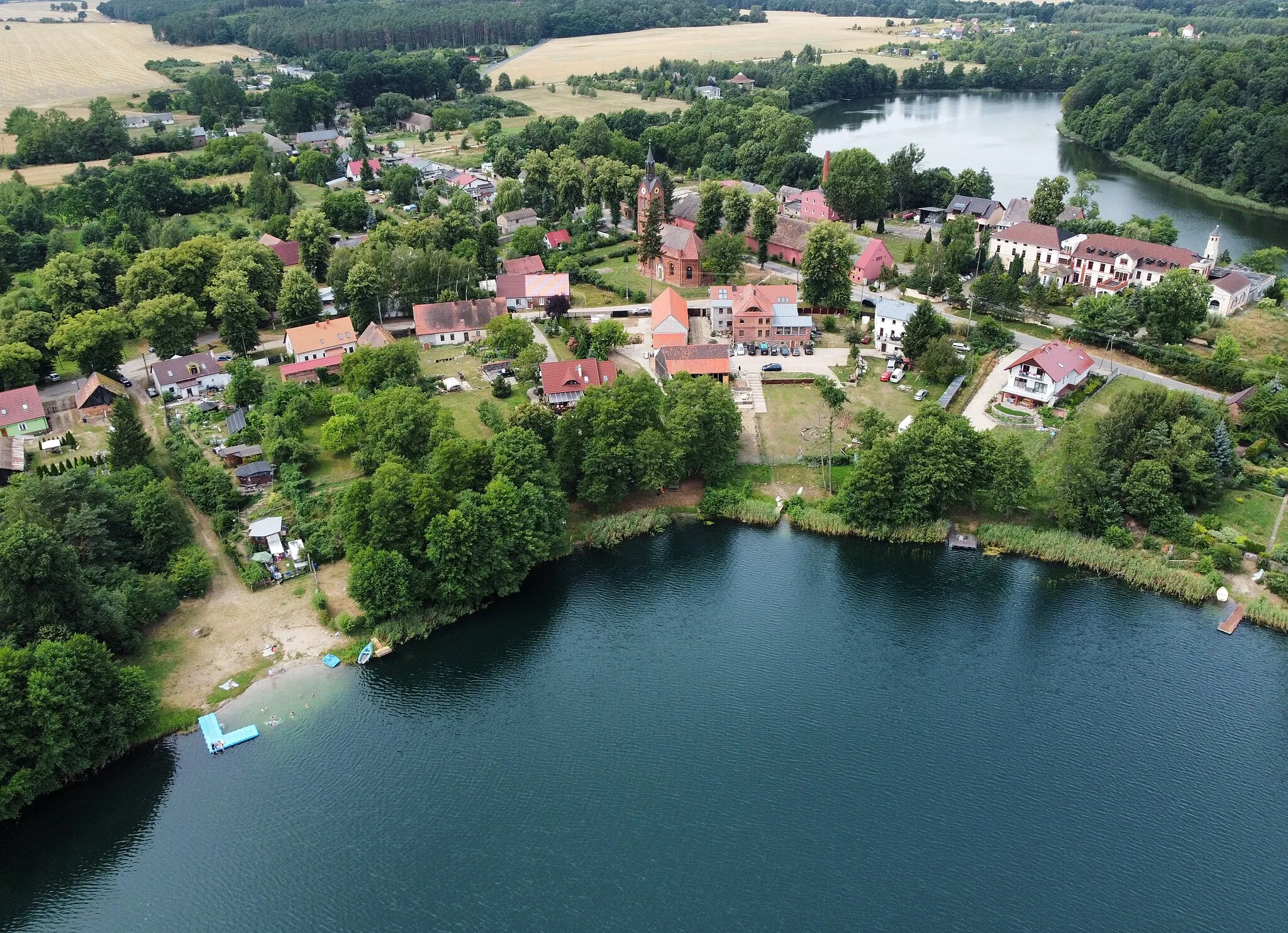 Photo showing: Wieś Garbicz widziana z powietrza