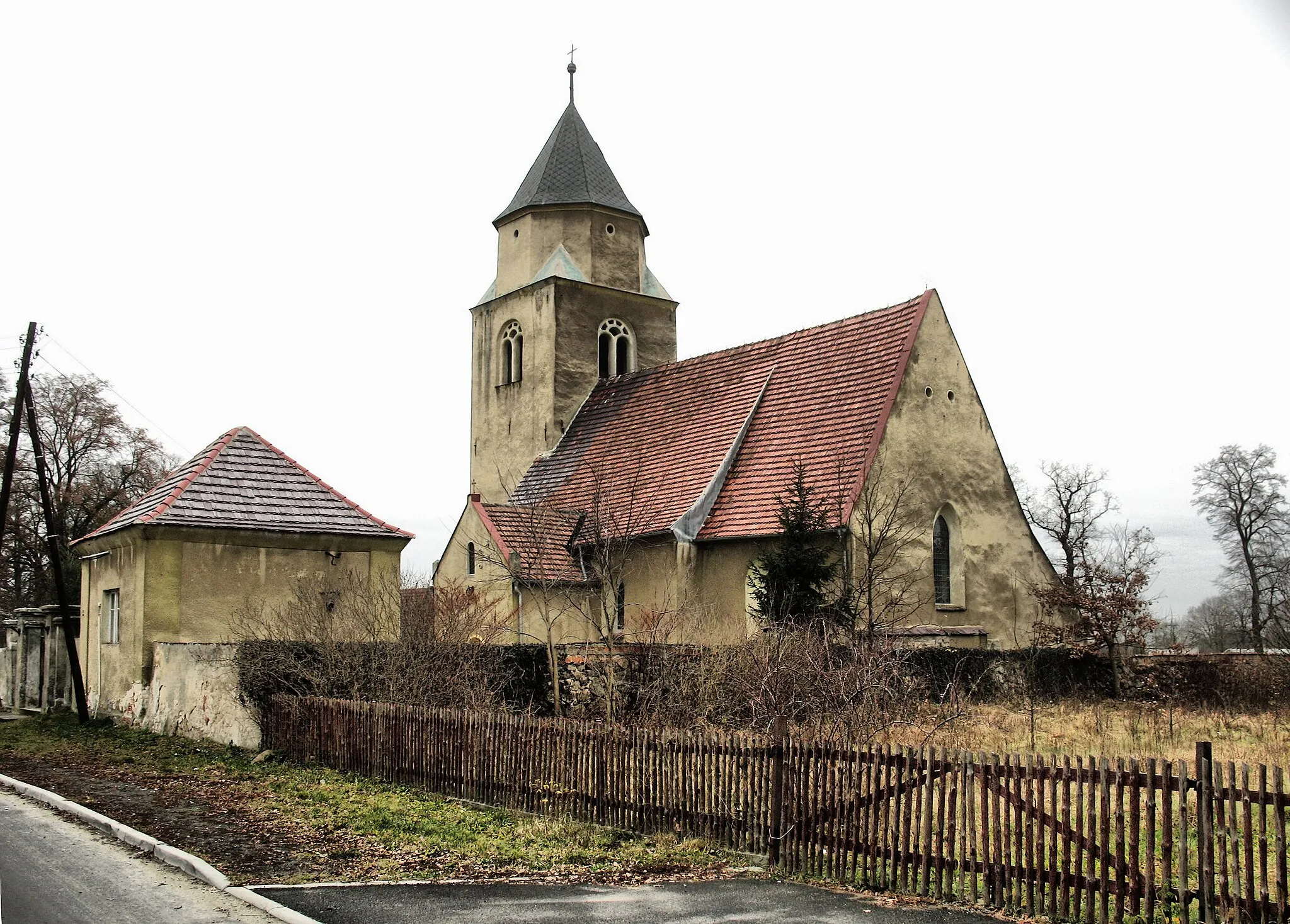 Photo showing: Gorzupia Dolna near Żagań,western Poland. The Catholic church