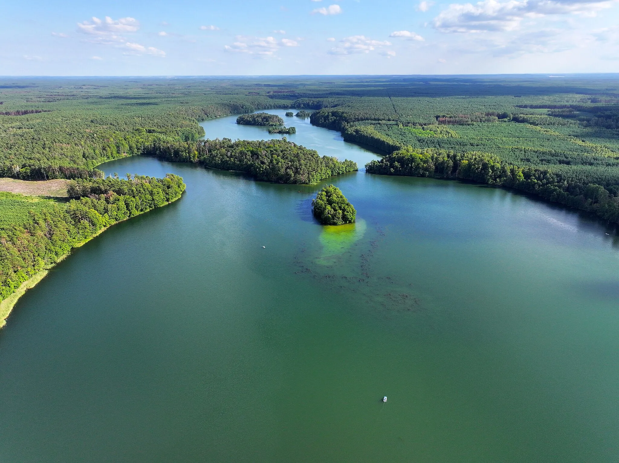Photo showing: Jezioro Solecko widziane z powietrza, widok na południe
