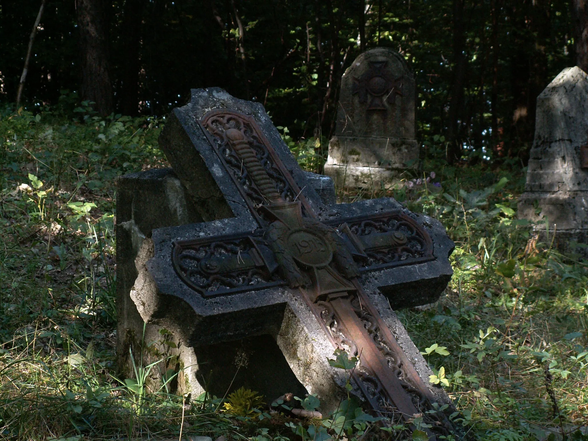 Photo showing: I WW military cemetery 373 Wisniowa, Lesser Poland Voivodeship,cross, Poland.