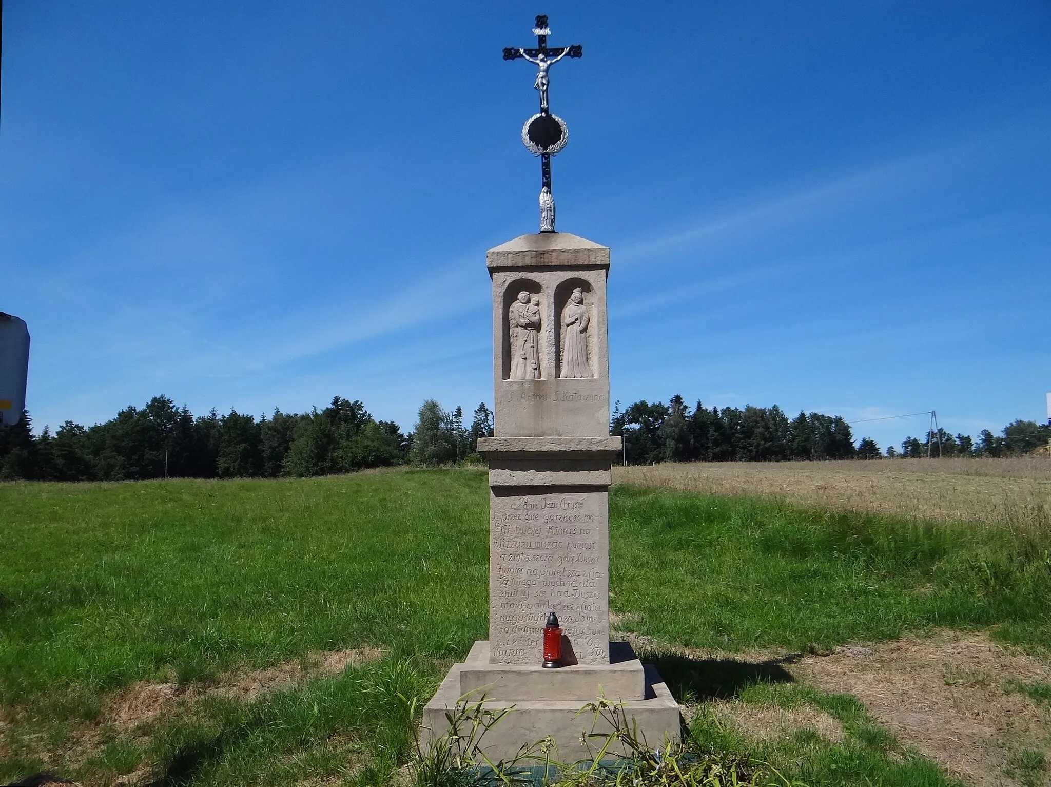 Photo showing: Przydrożna figurka w Wolicy