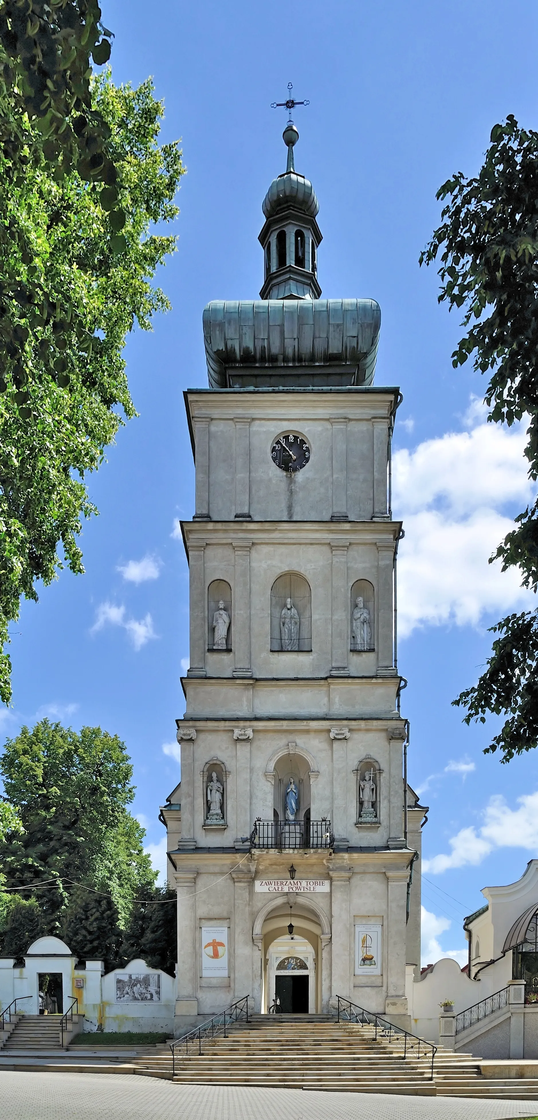 Photo showing: Belfry of the church in Odporyszów