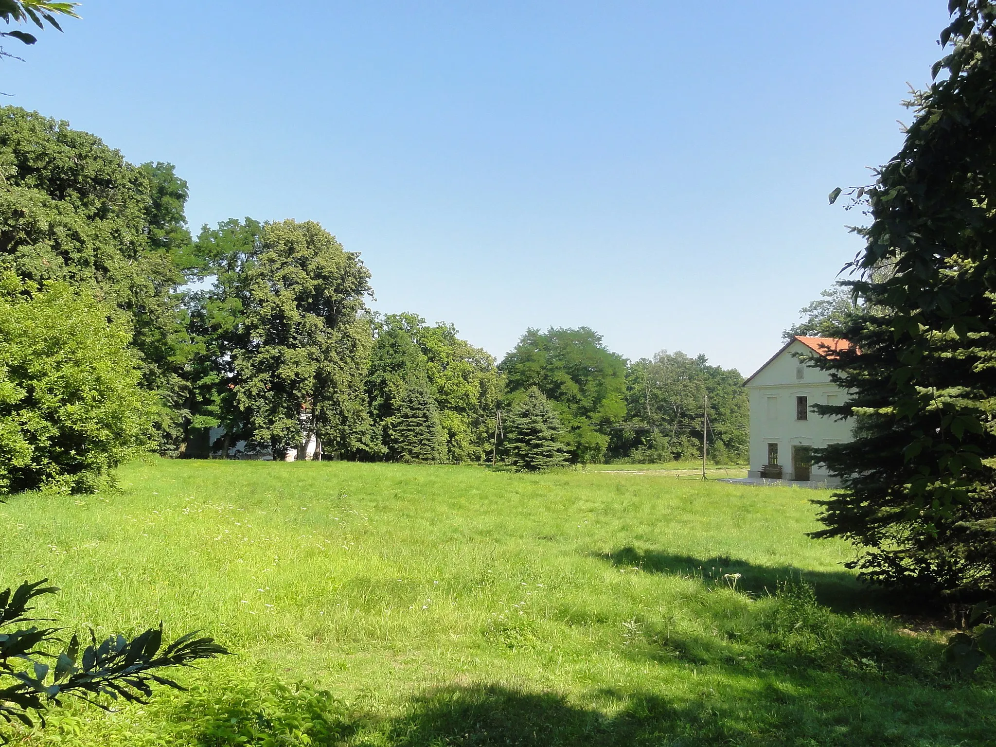 Photo showing: Area of the former manor house in Gierałtowiczki