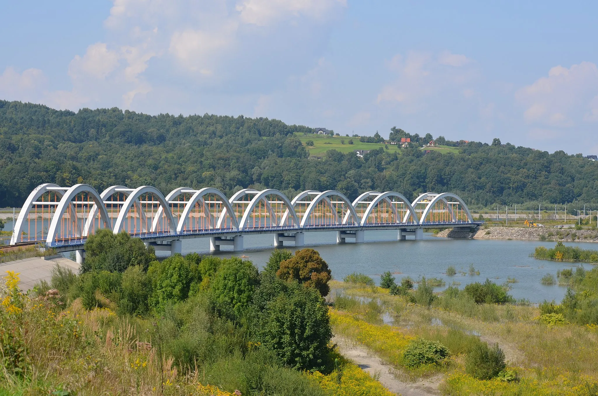 Photo showing: Railway bridge on the Skawa river