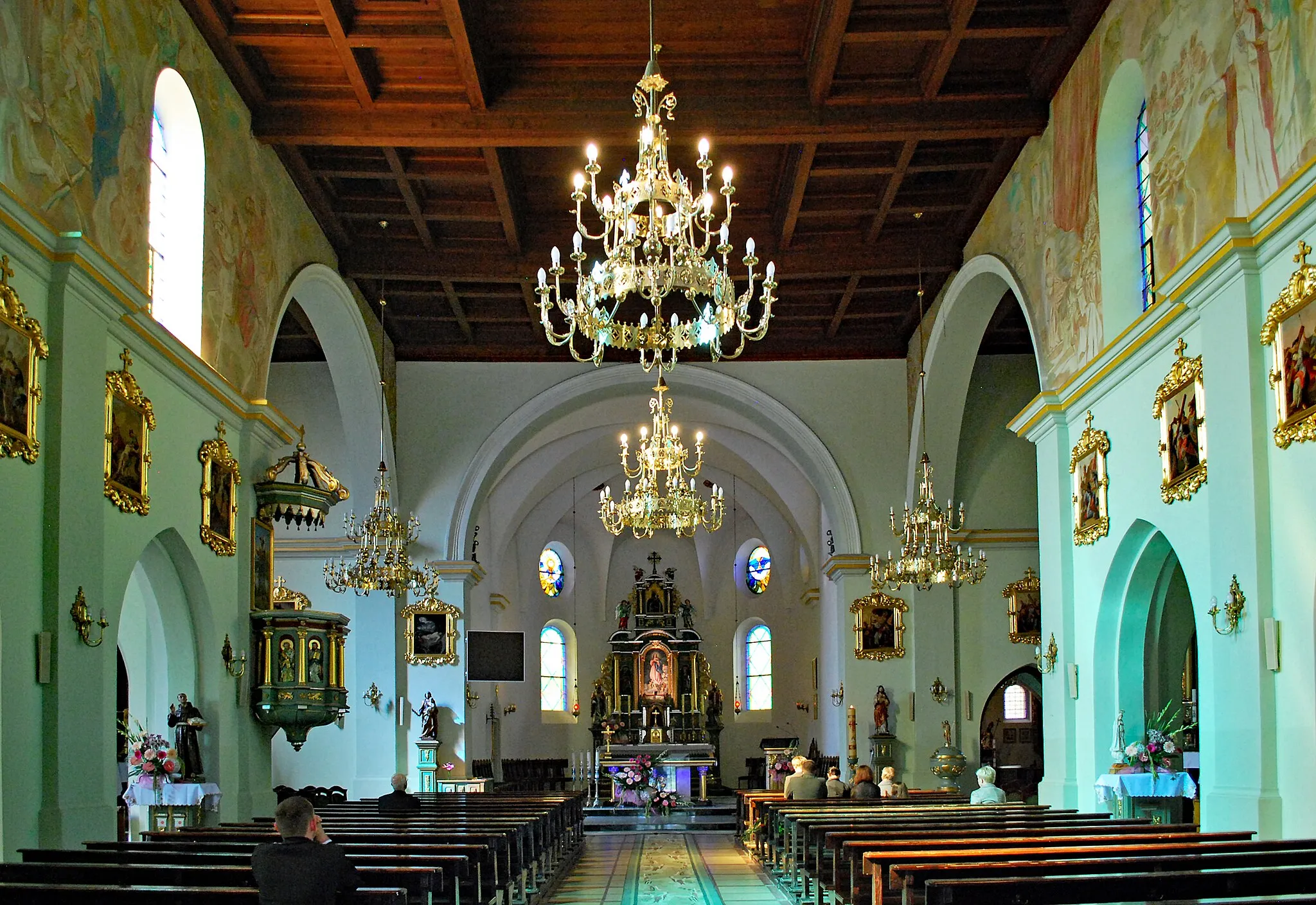 Photo showing: Church of the Assumption, interior, Pleśna village, Tarnów County, Lesser Poland Voivodeship, Poland