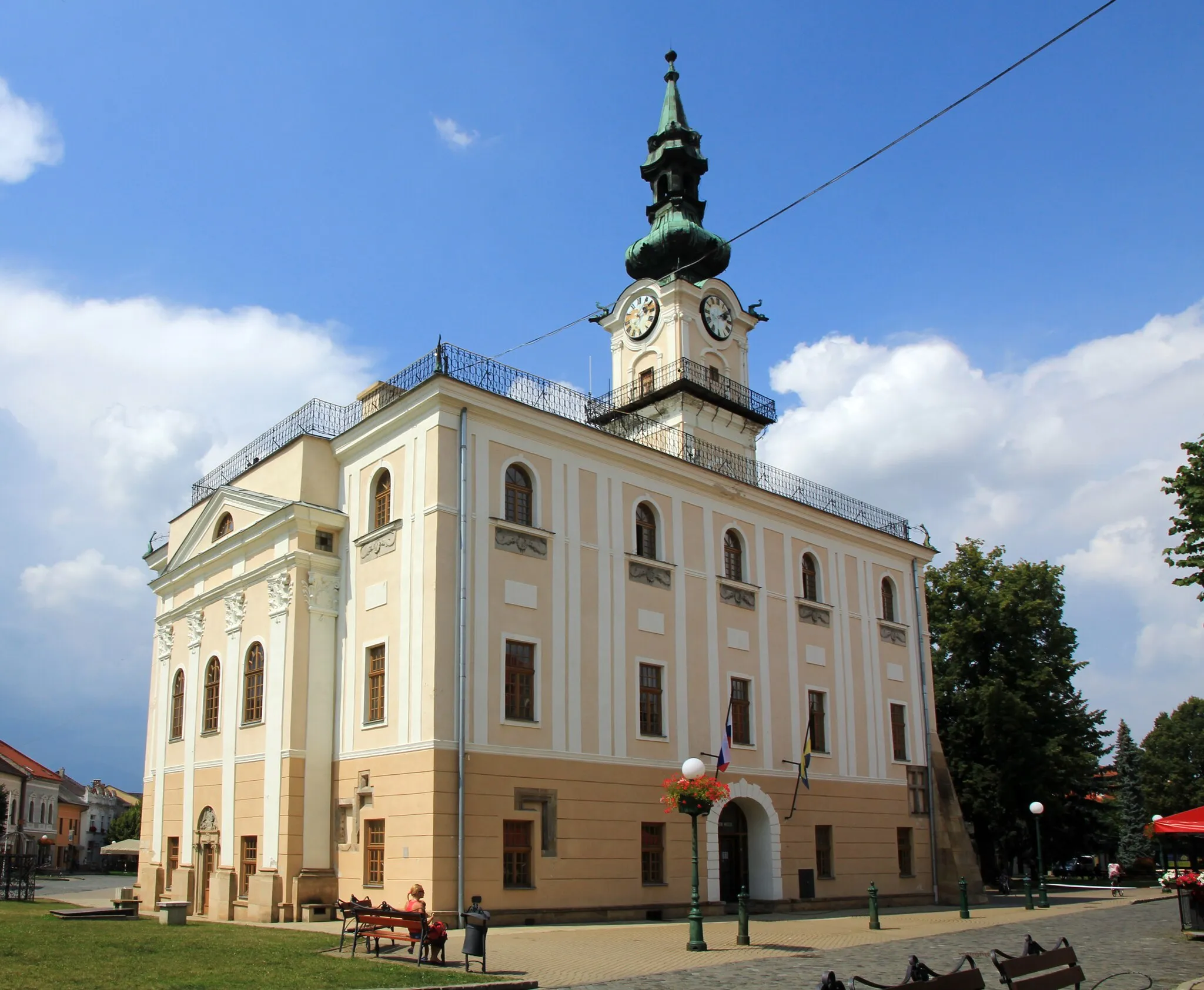 Photo showing: The Town hall in town Kežmarok, Slovakia