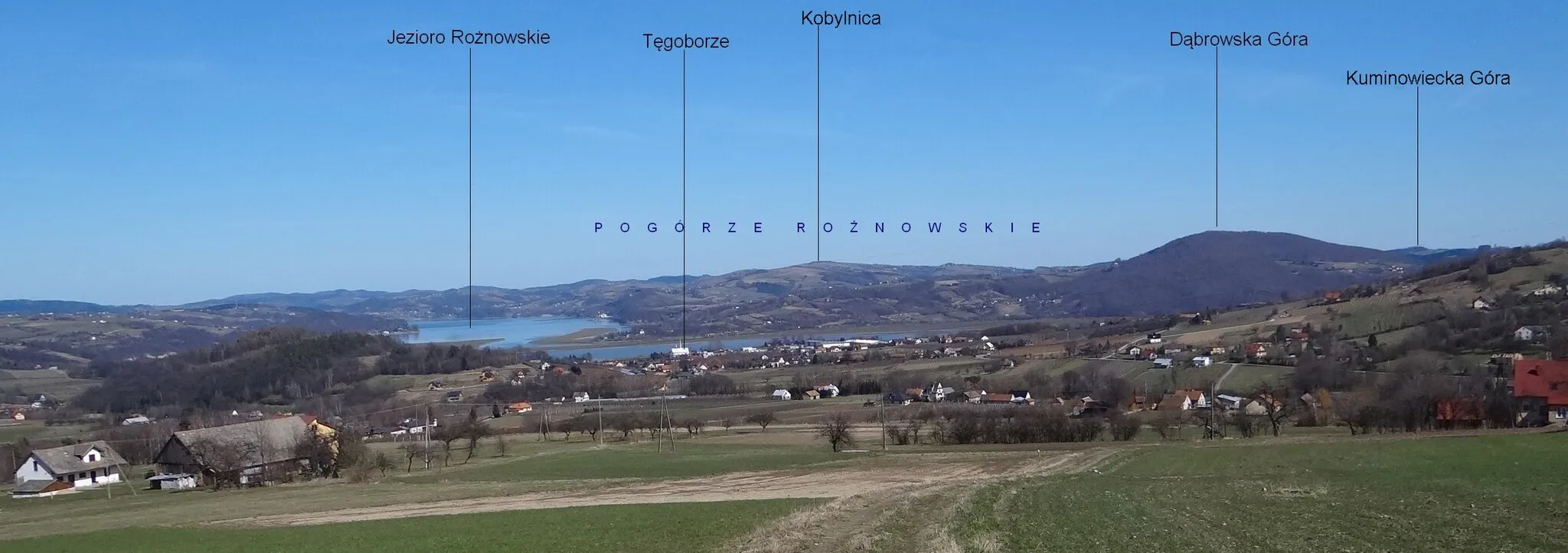 Photo showing: Widok na Jezioro Rożnowskie i Pogórze Rożnowskie