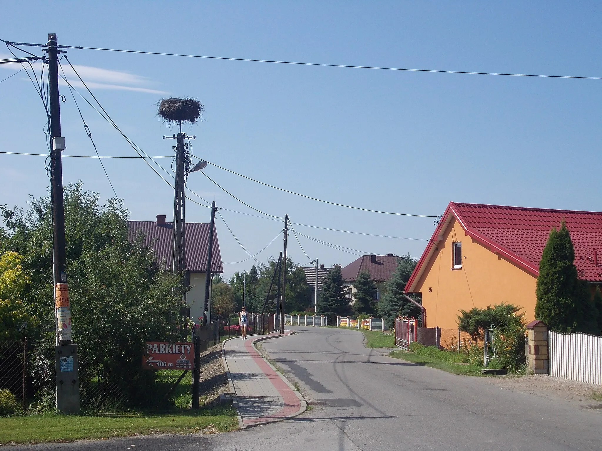 Photo showing: Gniazdo bociana białego w Stanisławicach, woj. małopolskie