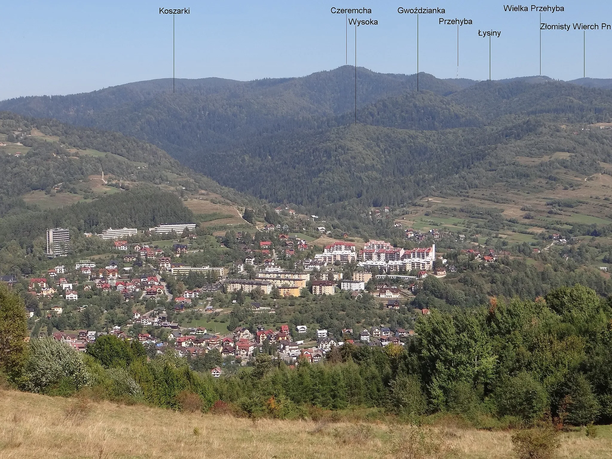 Photo showing: Widok z Szafranówki w Pieninach