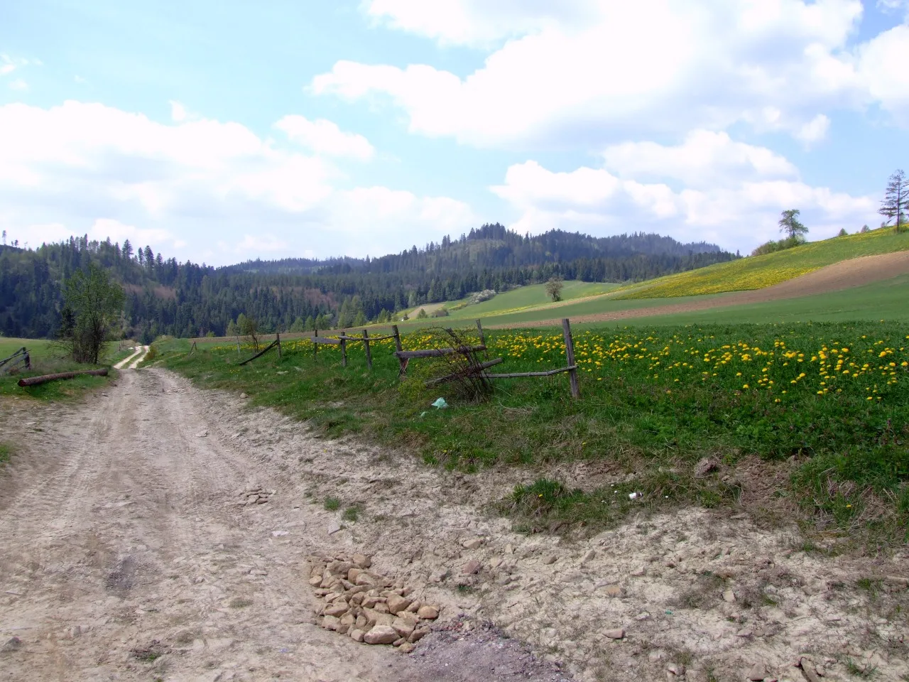 Photo showing: Pieniny spiskiez wzniesieniem Żaru. Scieżka turystyczna z Falsztynu na Żar