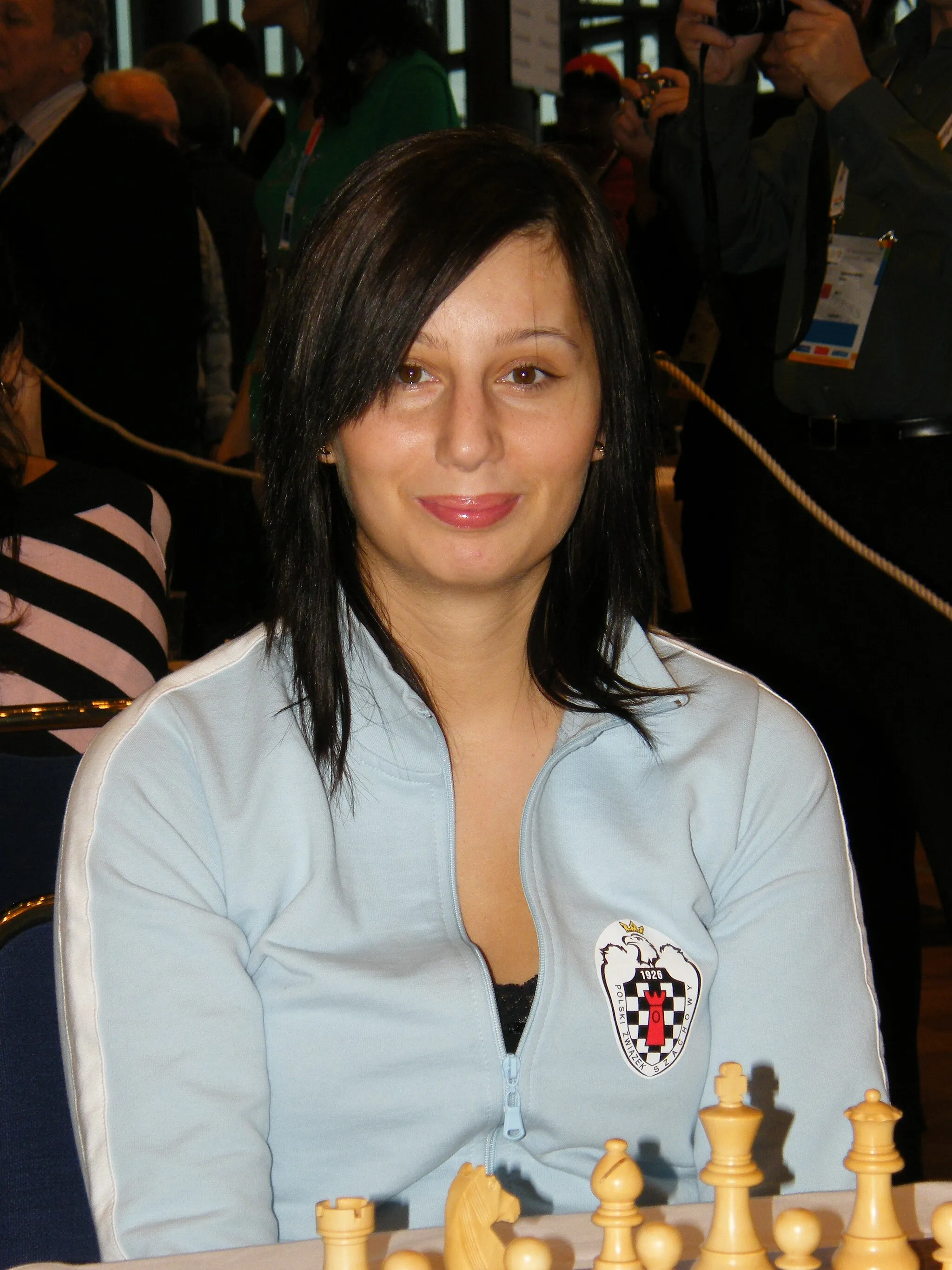 Photo showing: Joanna Majdan bei der 38. Schacholympiade in Dresden 2008