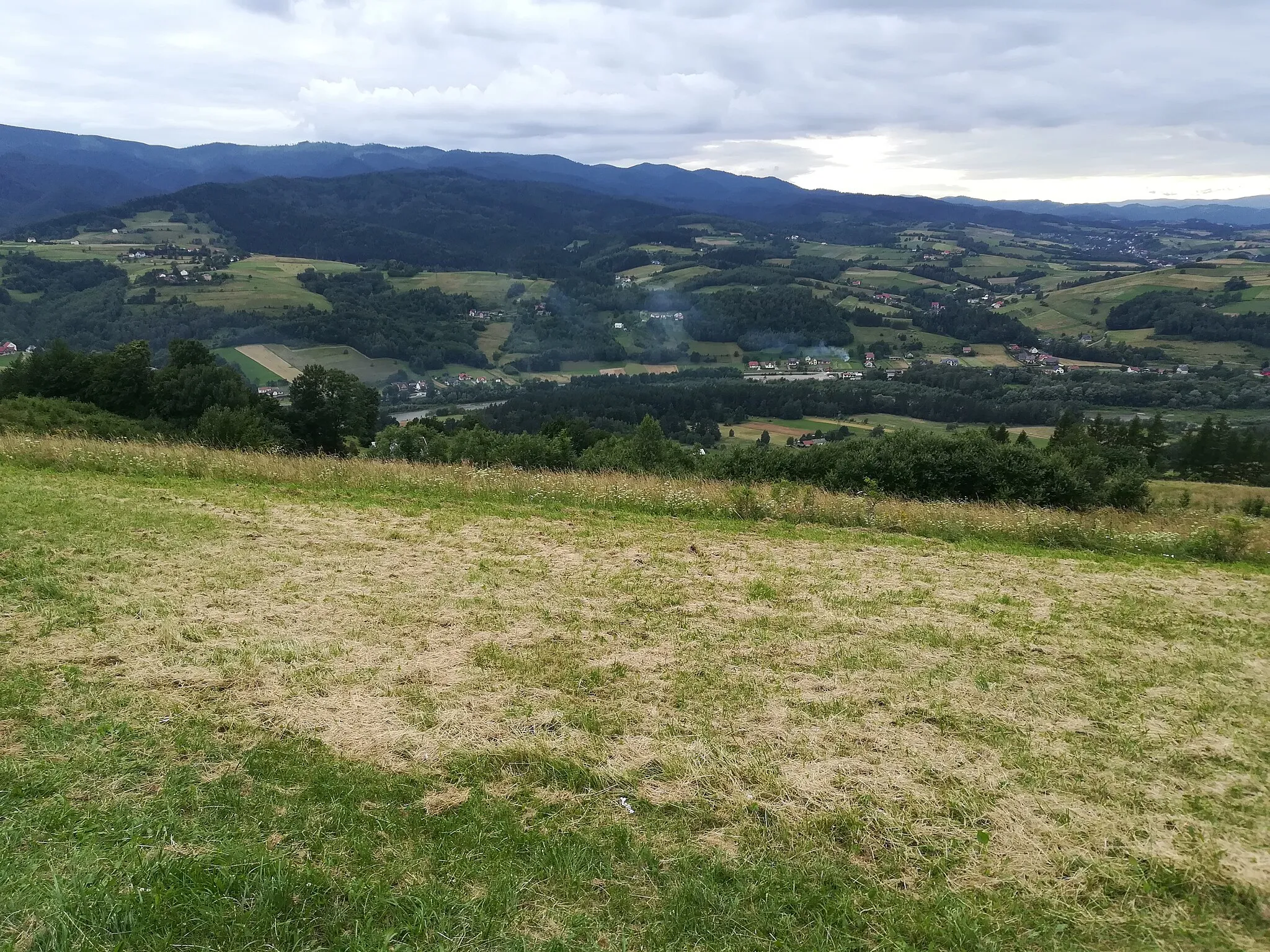 Photo showing: Widok z platformy "Ślimak" w Woli Kroguleckiej (Beskid Sądecki) na południe.