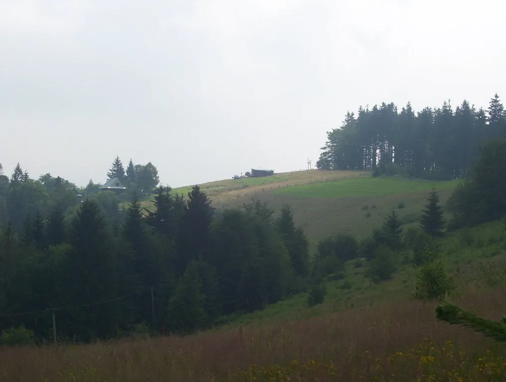 Photo showing: Widok ze szlaku na szczyt Trzech Kopców Wiślańskich