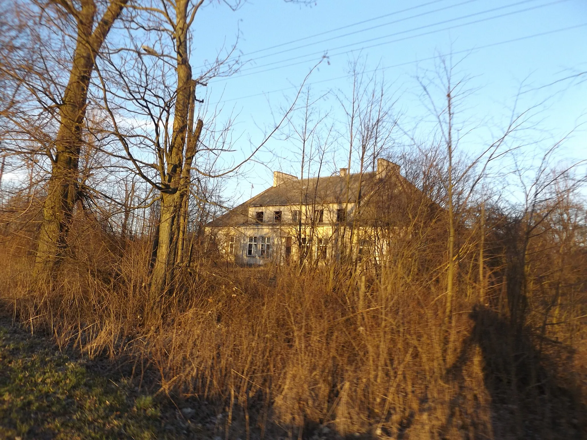 Photo showing: Ruiny dawnej szkoły w Kadłubowie w 2017 r.