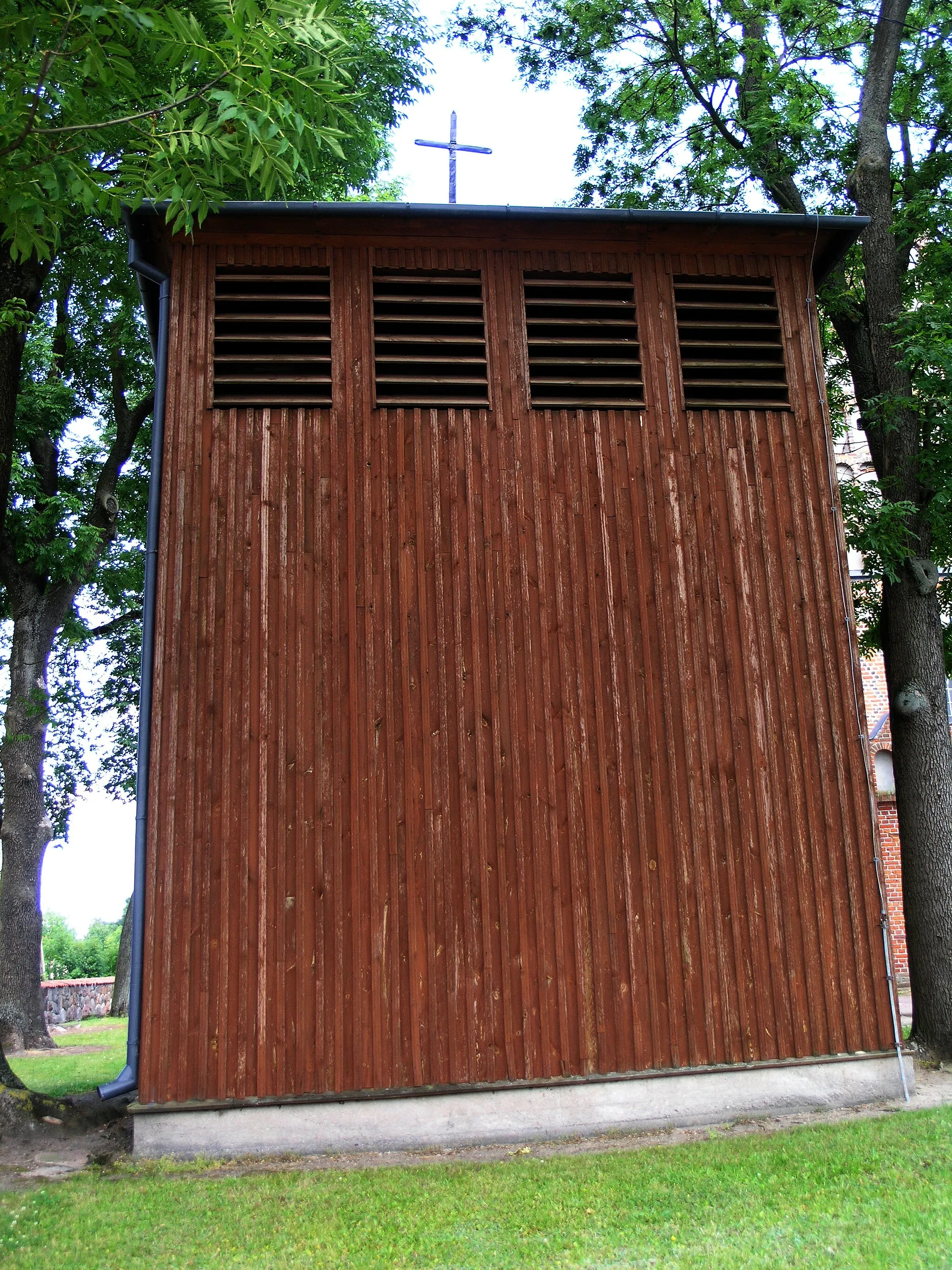 Photo showing: Belfry of the Saint John the Baptist church at Gołymin-Ośrodek (Masovian Voivodeship, Poland)