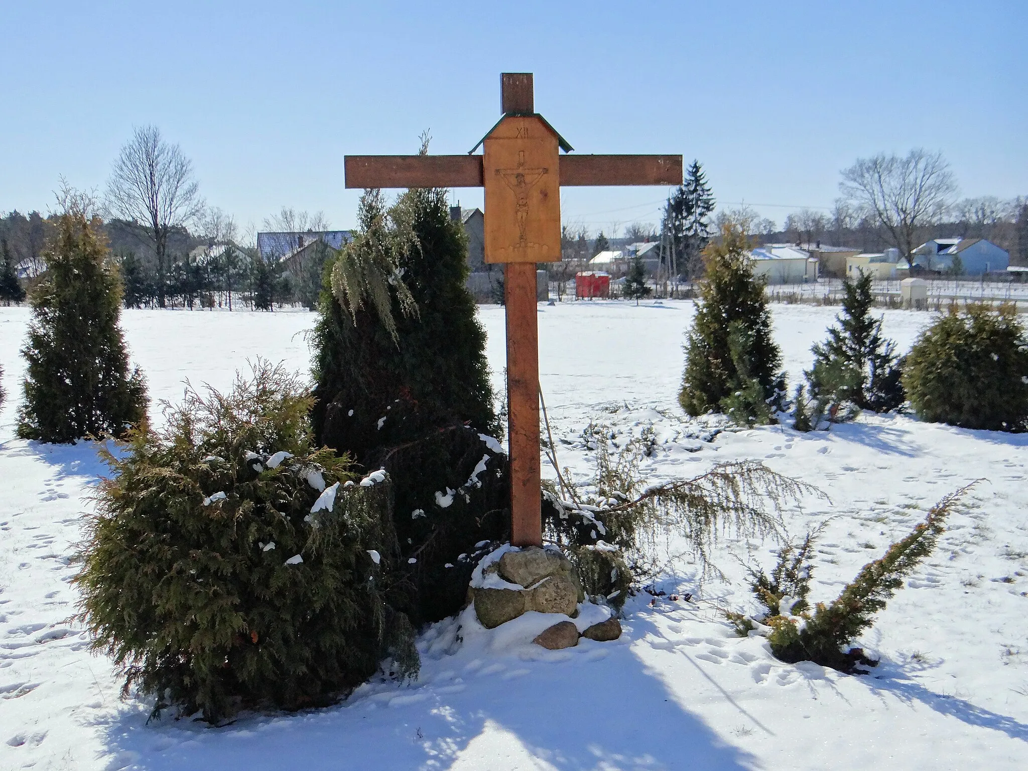 Photo showing: Stations of the Cross in the Church of Saint Dorothy in Cieksyn