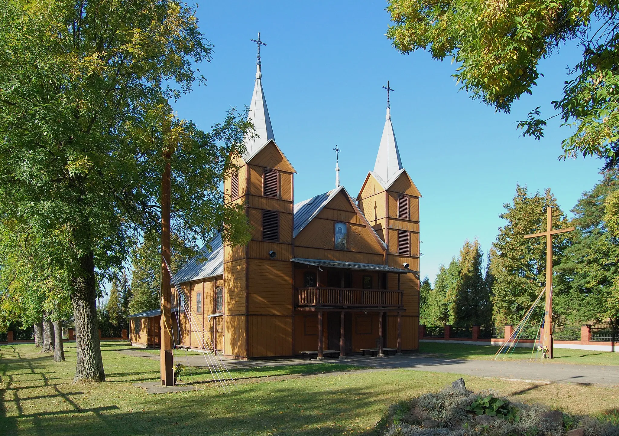 Photo showing: Church in Sobolew, Masovian Voivodeship built in 1708.