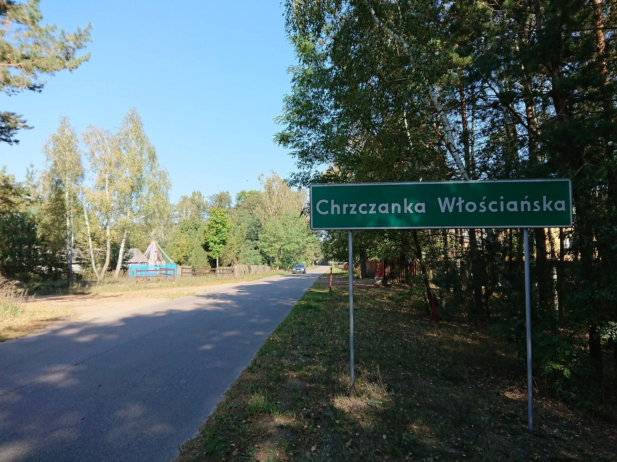 Photo showing: Wjazd do Chrzczanki Włościańskiej