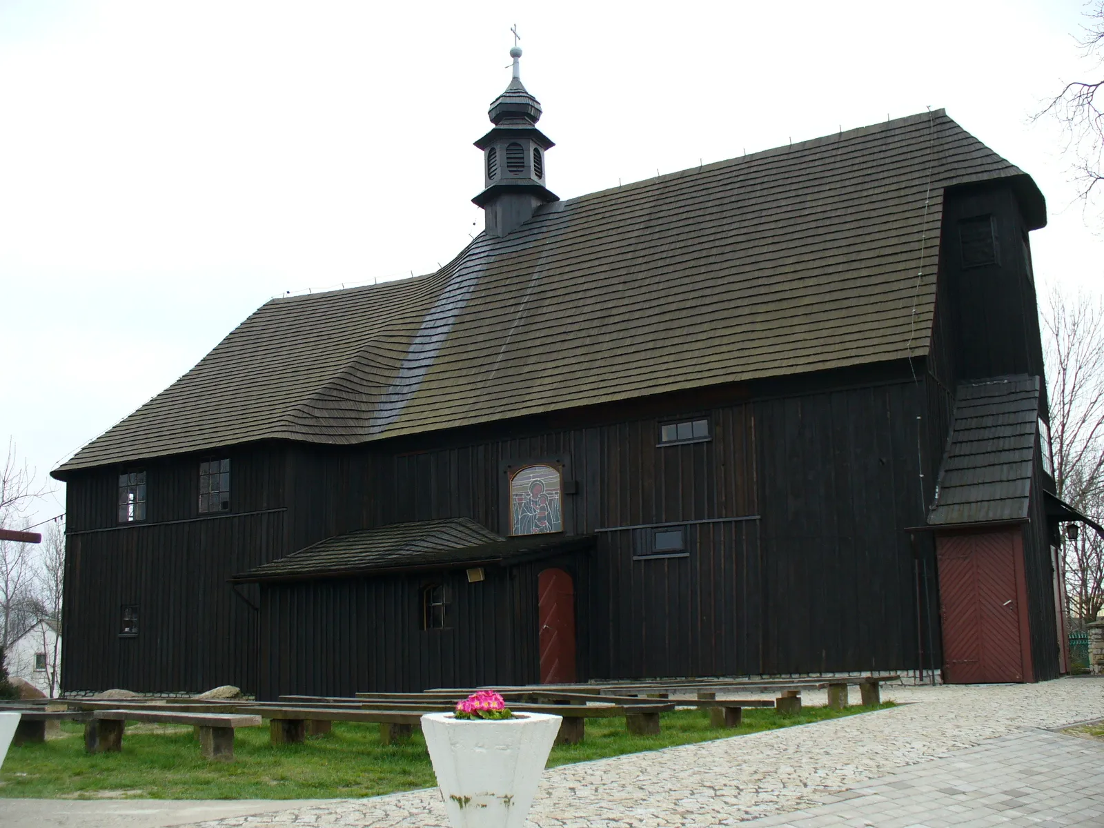 Photo showing: Kaltwasser - Holzkirche. Zimna Wódka - wooden church. Zimna Wódka - kościółek drewniany