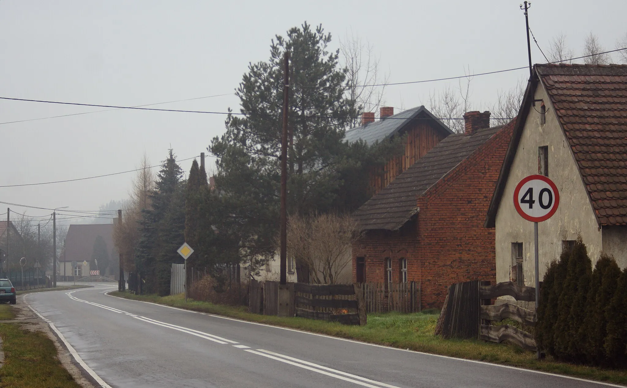 Photo showing: Ulica Raciborska w Rudzie Kozielskiej