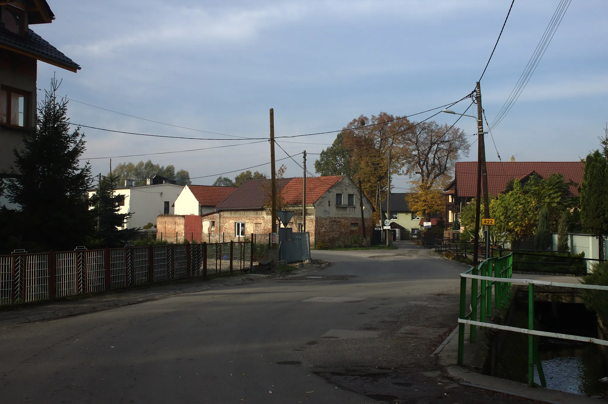 Photo showing: Buildings in Dziergowice, Poland