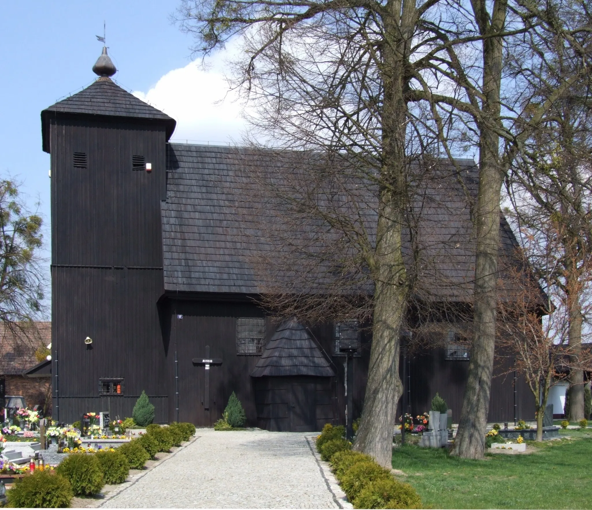 Photo showing: Saint Nicholas wooden church in Jamy (Jamm), Upper Silesia