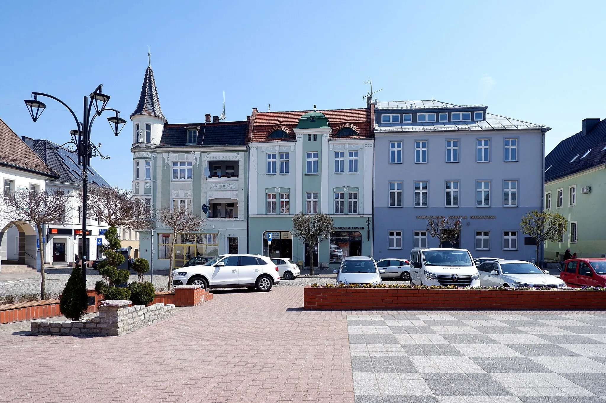 Photo showing: Market Square in Krapkowice, Poland