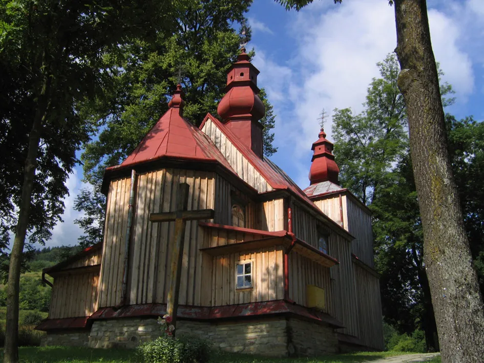 Photo showing: Hołuczków Greek Catholic church (now Roman Catholic church)