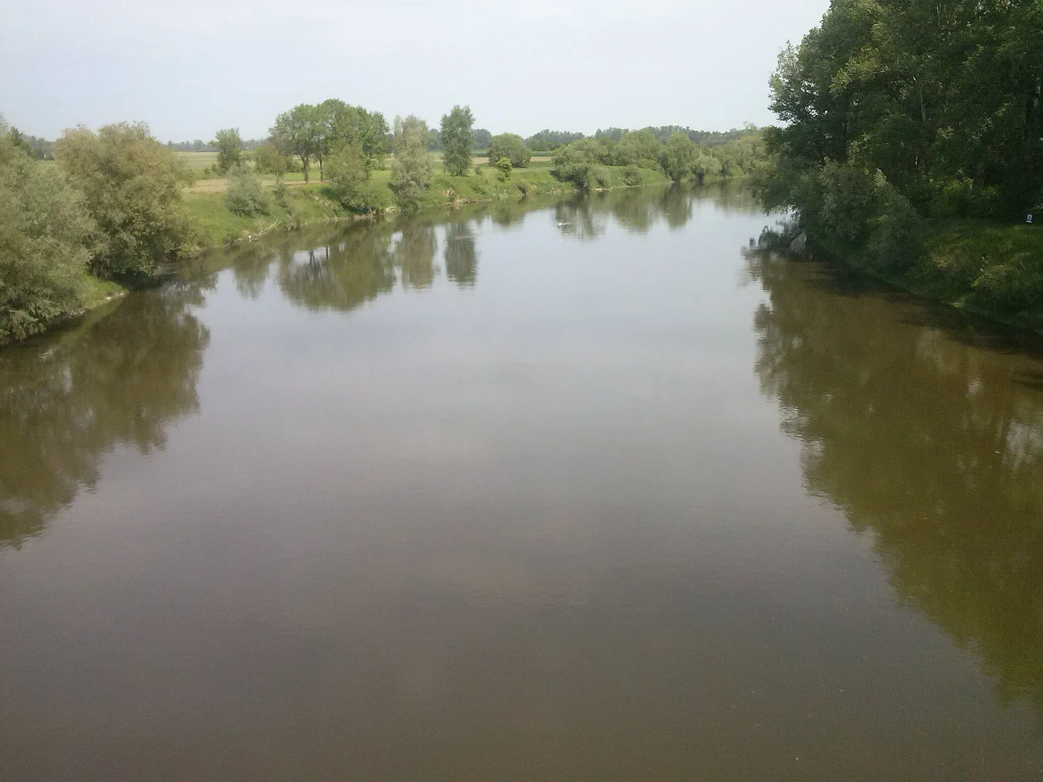 Photo showing: Widok na San z mostu pod Ubieszynem