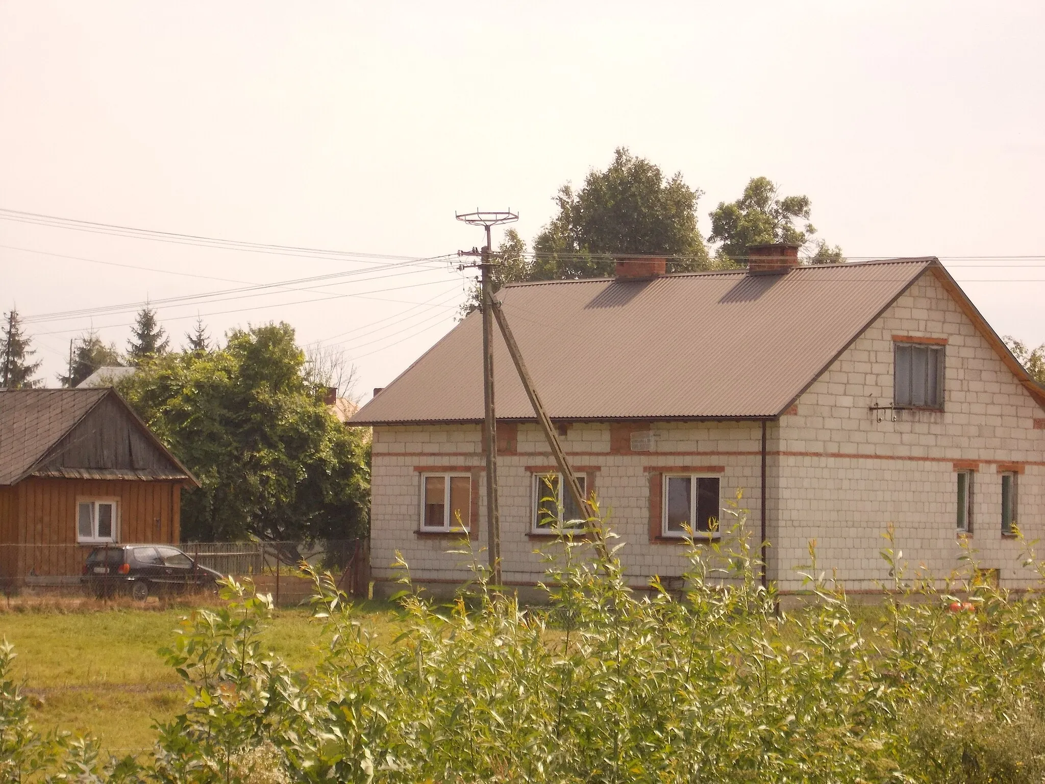 Photo showing: Bocianie gniazdo w miejscowości Nowy Dzików