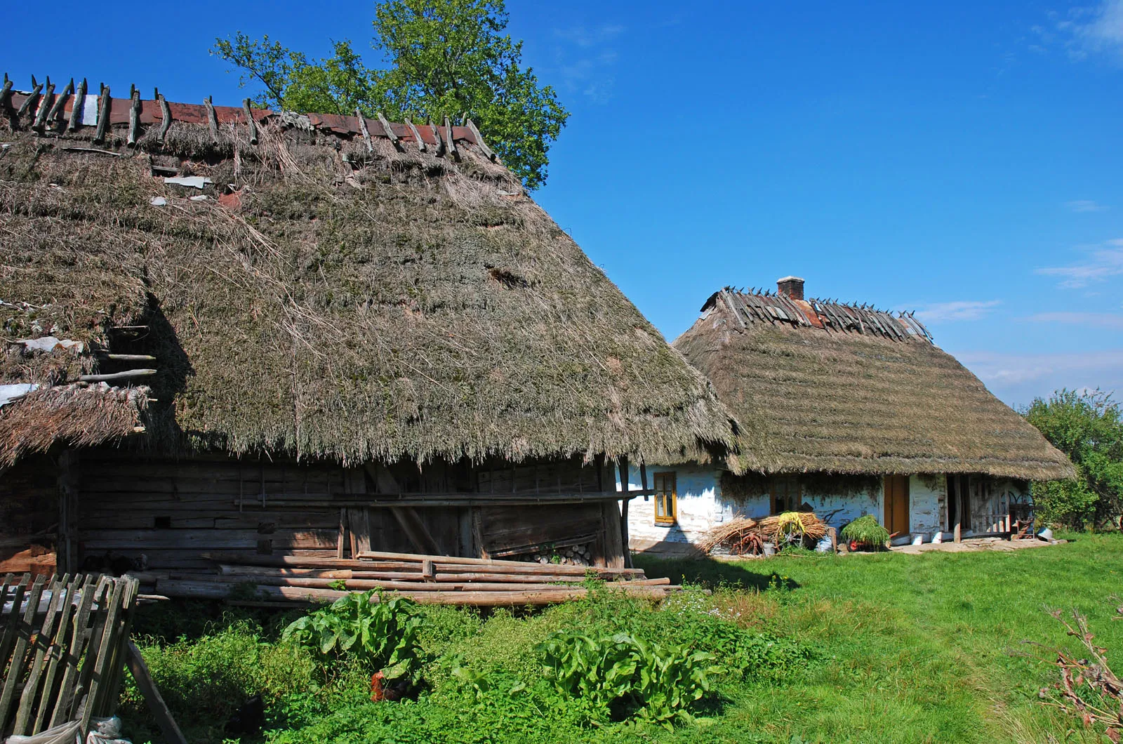 Photo showing: Żohatyn? czy Jawornik Ruski? (Poland), Cottage and barn