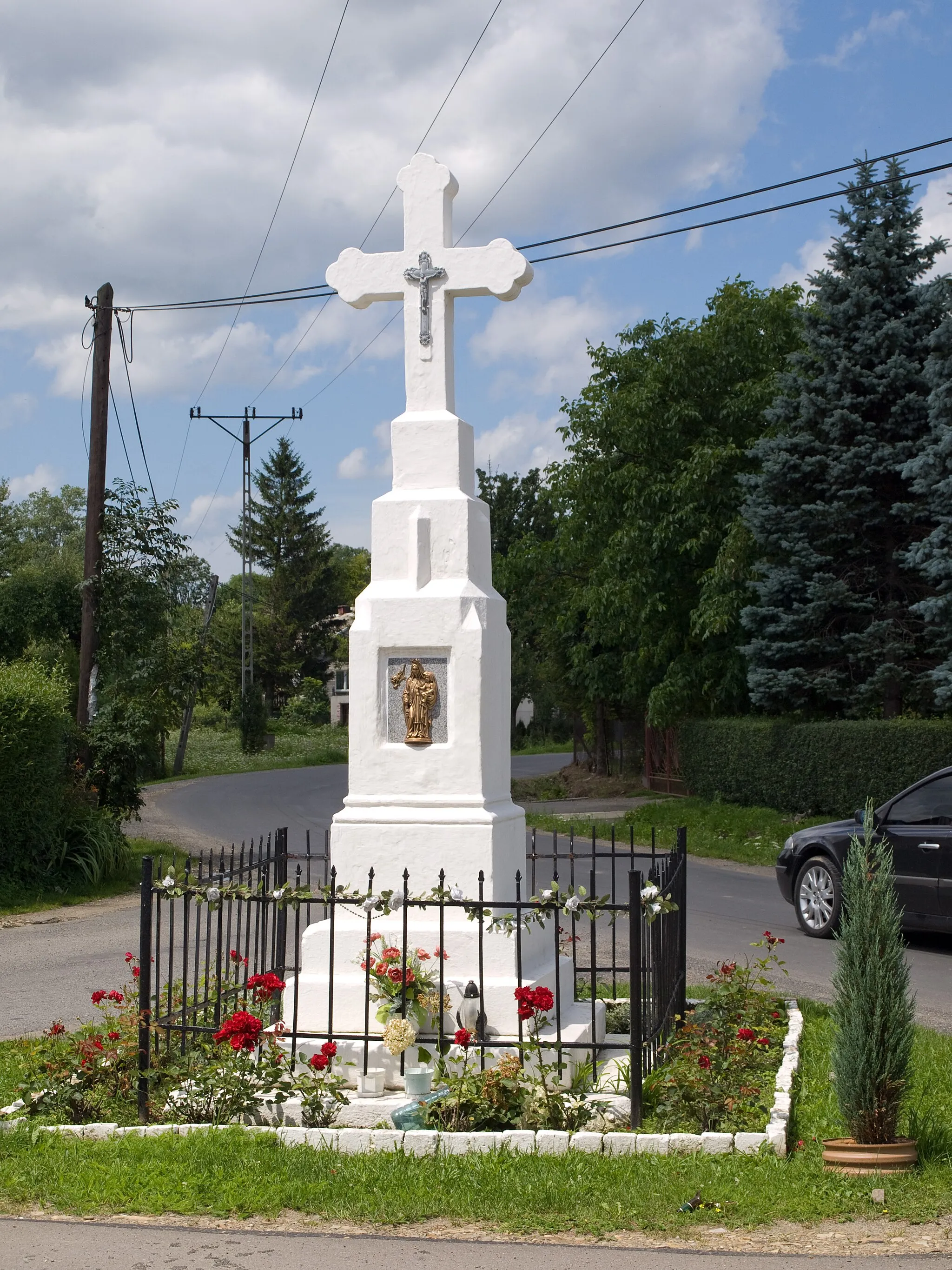 Photo showing: Wayside cross, Wróblik Królewski, Subcarpathian Voivodeship