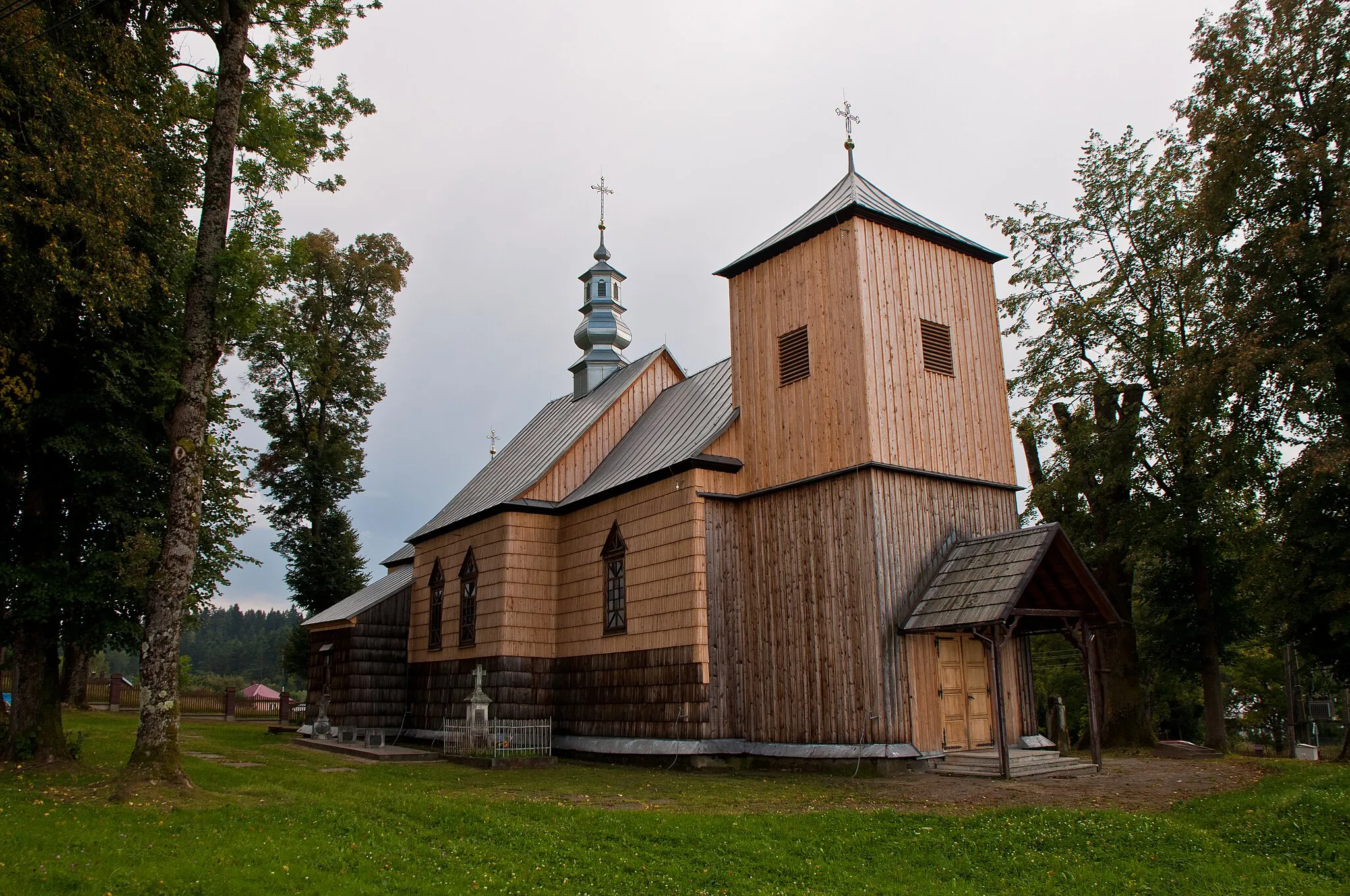 Photo showing: Drewniana parafialna cerkiew greckokatolicka pw. św. Paraskewy w Stefkowej.  Gmina Olszanica, powiat leski.