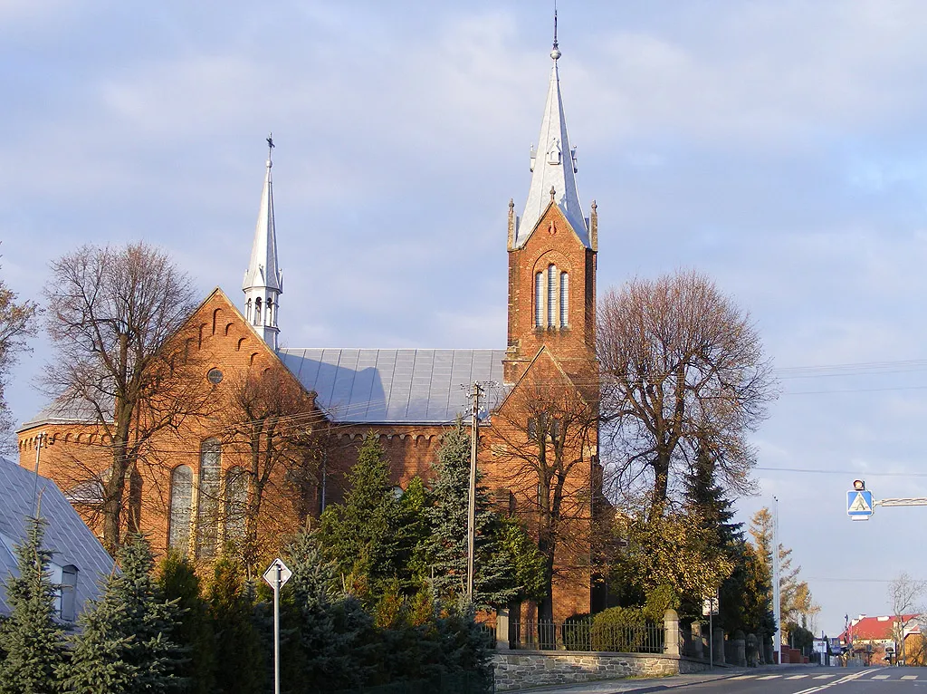 Photo showing: Parish Church in Miejscer Piastowe.