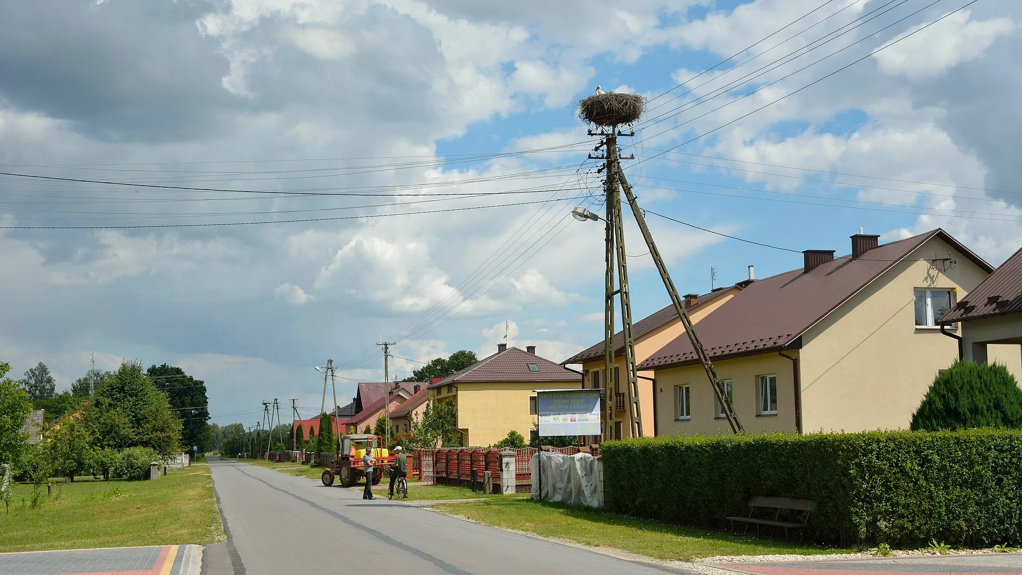 Photo showing: Lipiny Dolne - gniazdo bociana