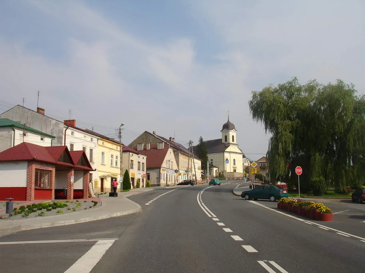 Photo showing: Brzostek (main street)