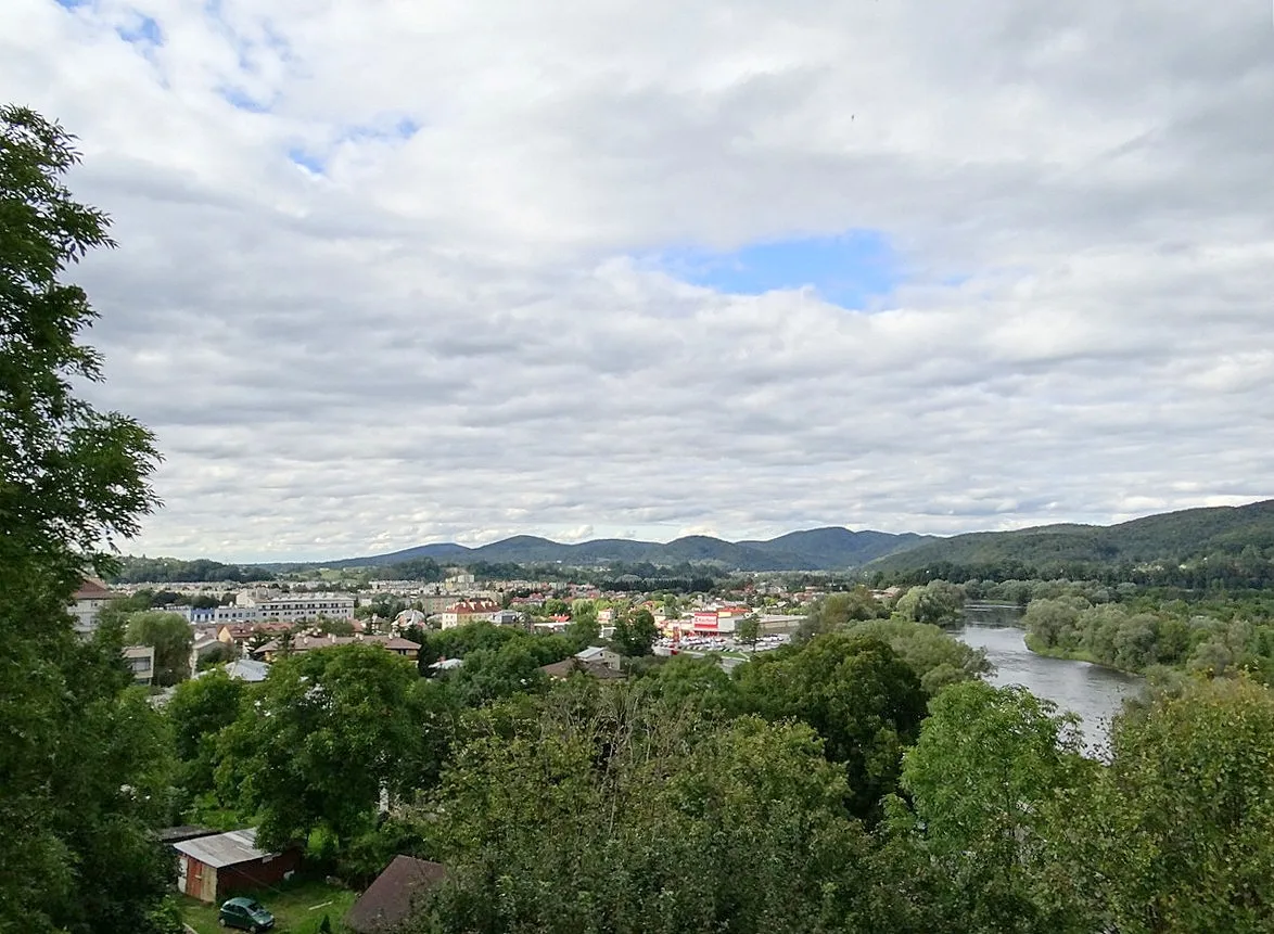 Photo showing: Sanok z tarasu obok zamku.