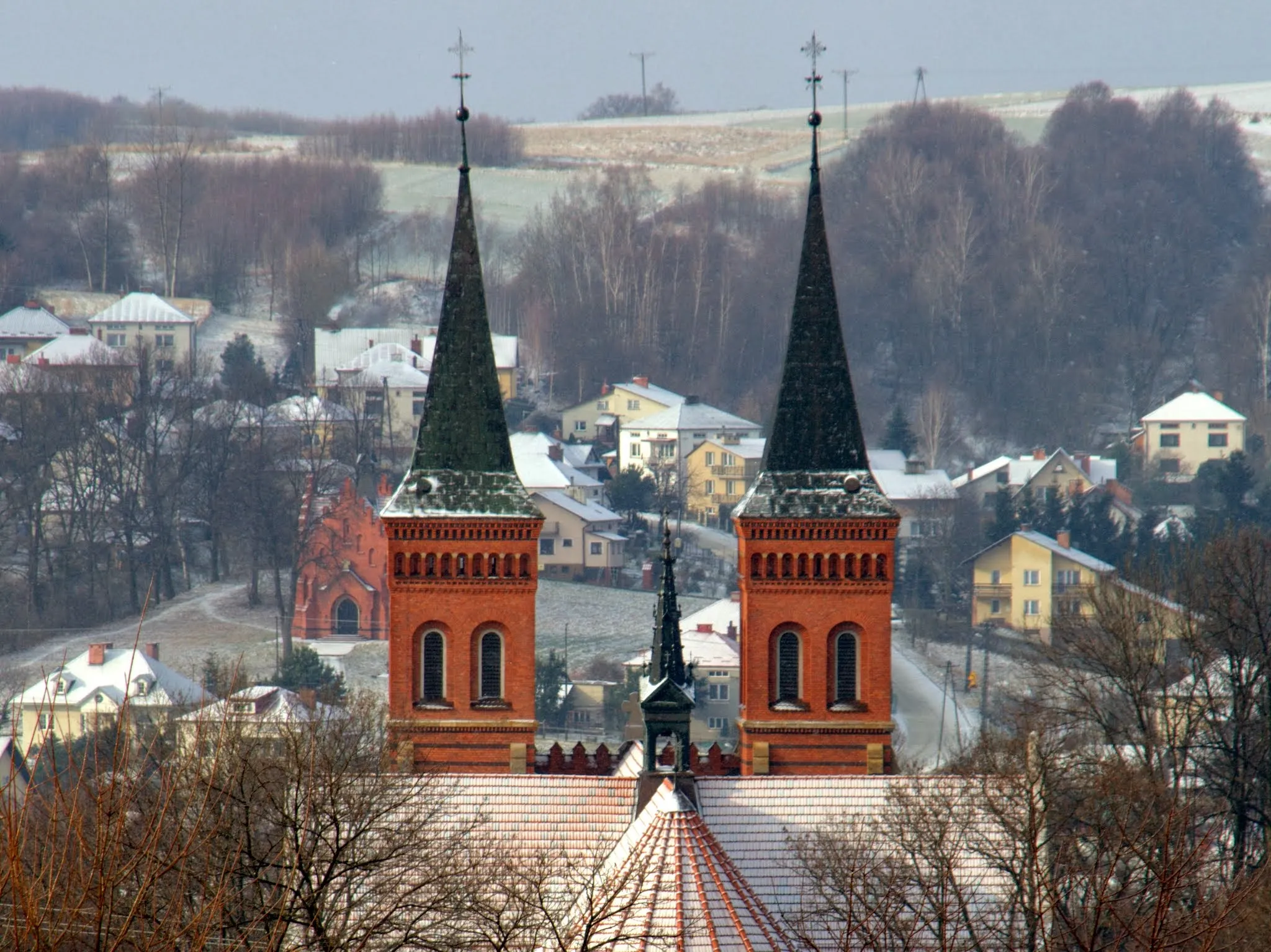 Photo showing: Błażowa - kościelne wieże