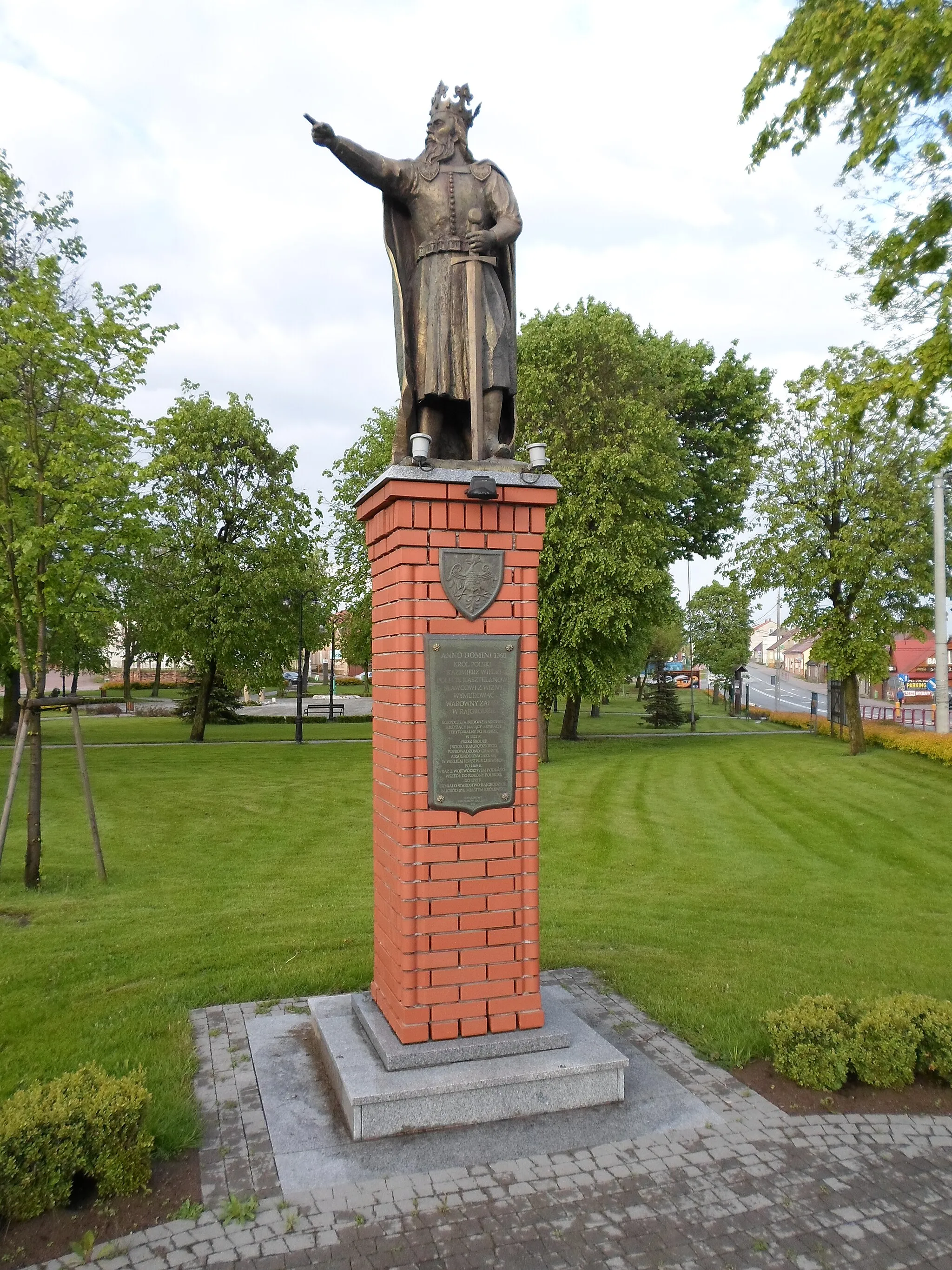 Photo showing: Pomnik króla Polski Kazimierza III Wielkiego w Rajgrodzie