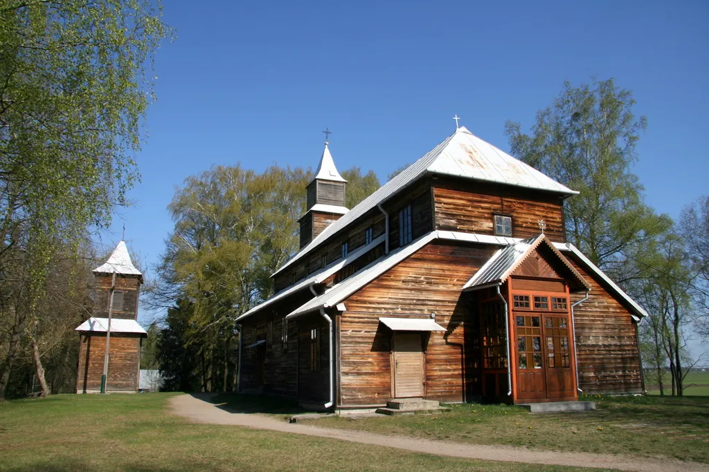 Photo showing: Our Lady of the Angels church in Monkinie, Poland