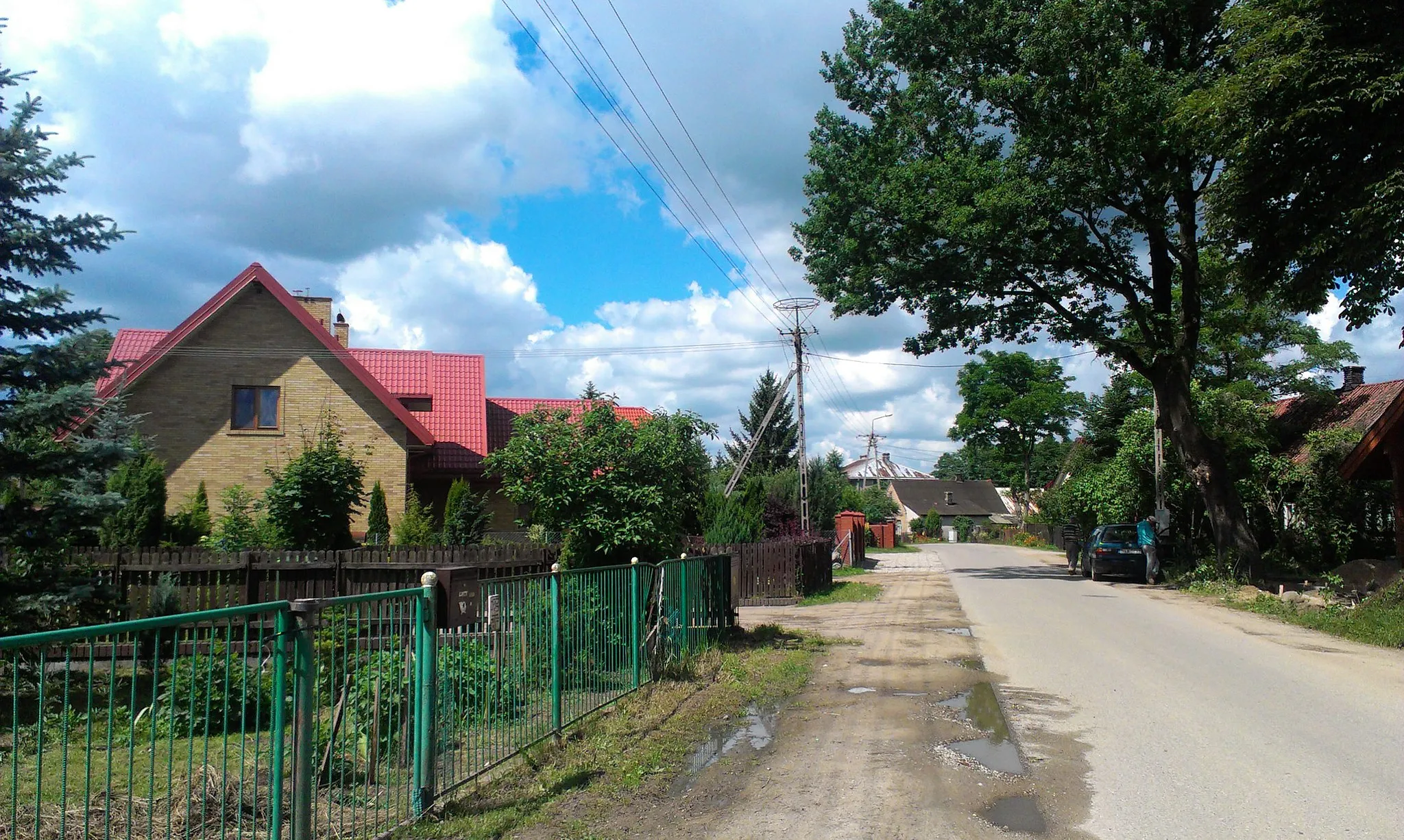 Photo showing: Gniazdo bociana białego (zniszczone) znajdujące się we wsi Sielachowskie
