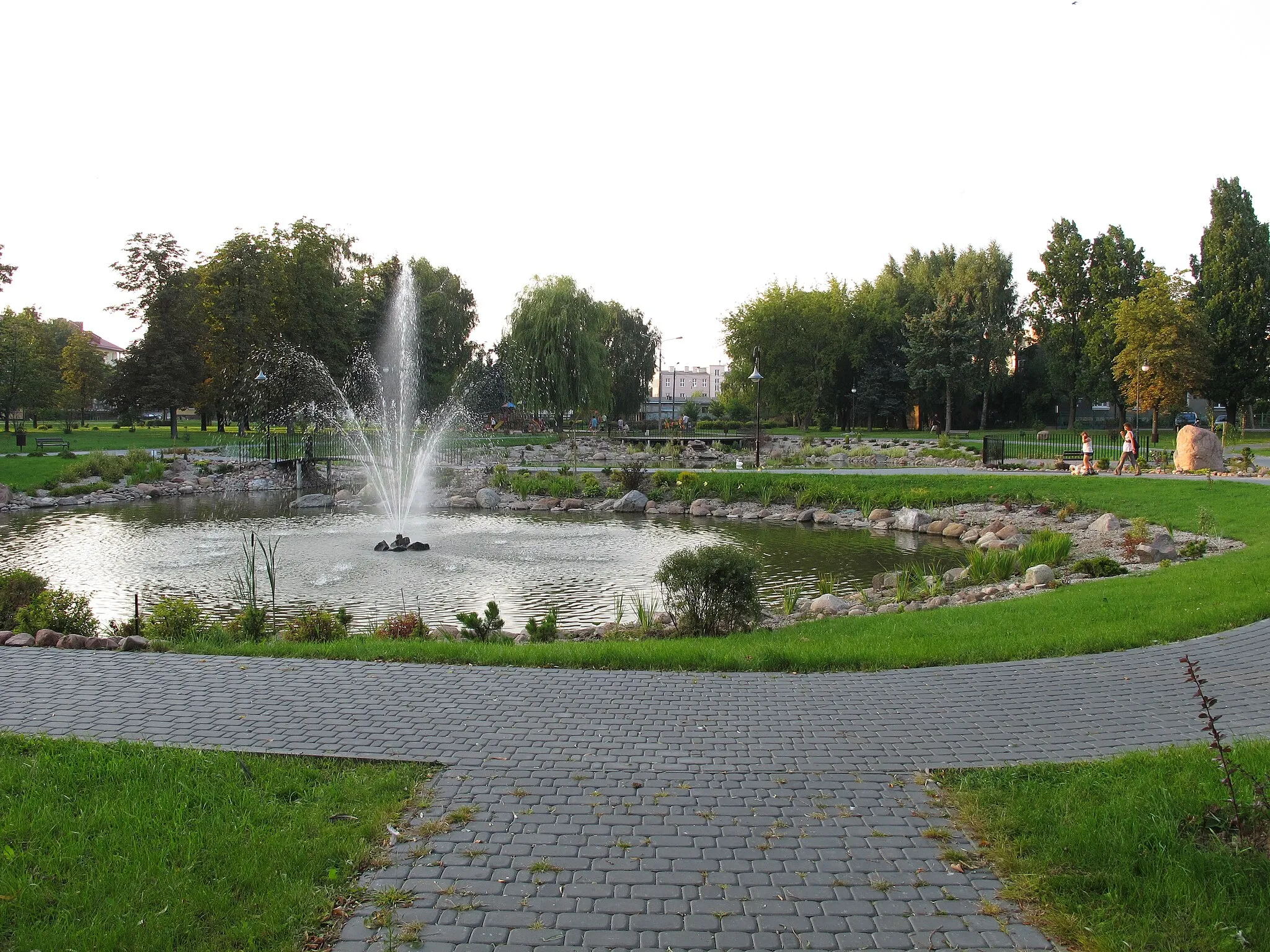 Photo showing: City Park in Wysokie Mazowieckie, podlaskie, Poland