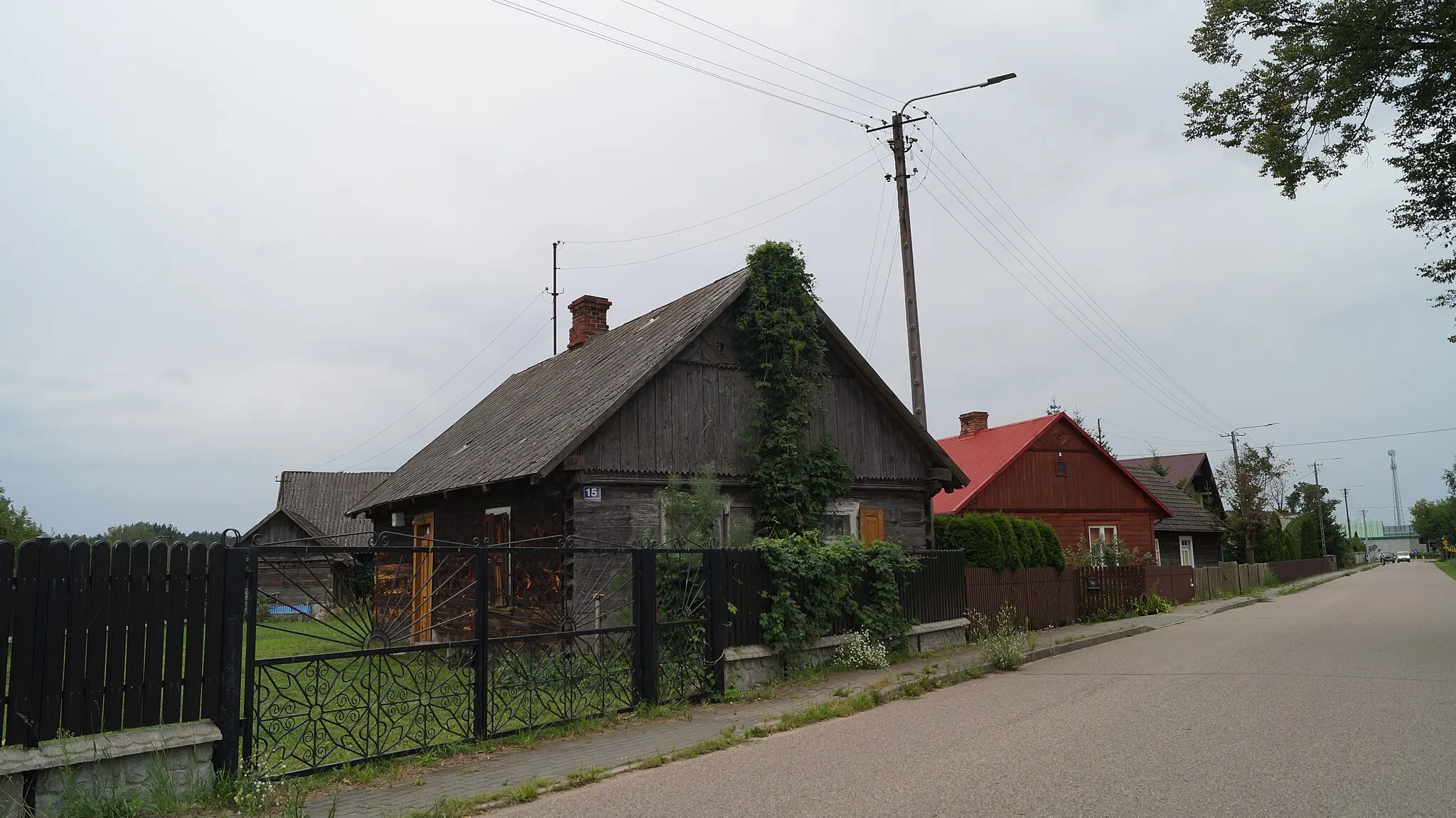 Photo showing: Drewniana zabudowa wsi Nagoszewo